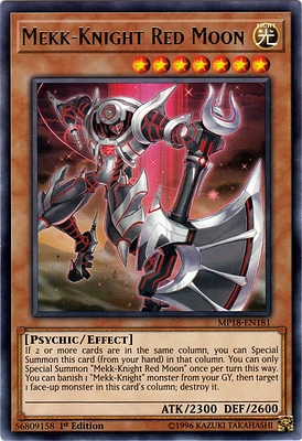 Mekk-Knight Red Moon - MP18-EN181 - Rare - 1st Edition