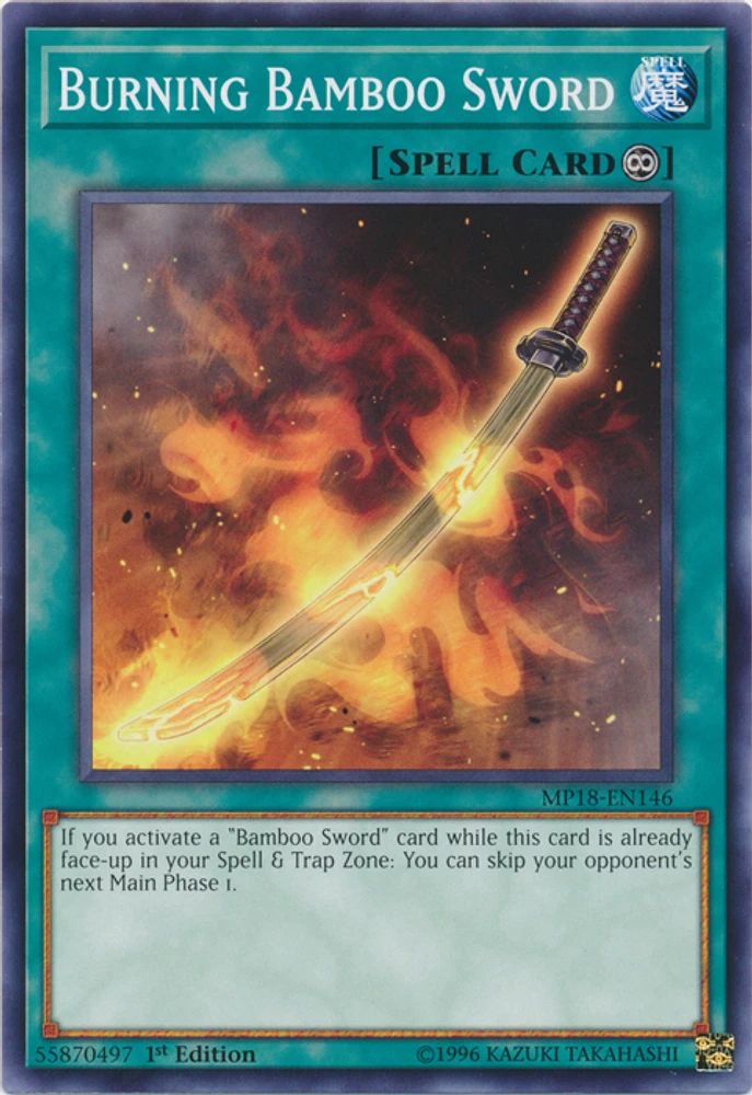 Burning Bamboo Sword - MP18-EN146 - Common - 1st Edition