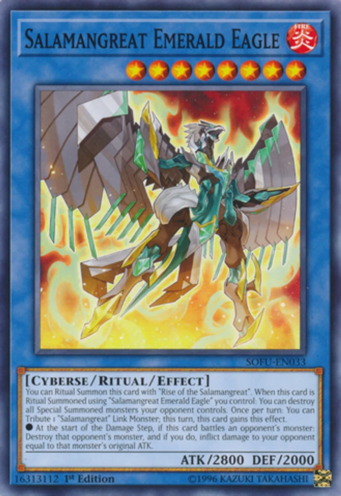 Salamangreat Emerald Eagle - SOFU-EN033 - Common - 1st Edition