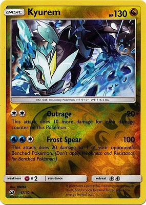 Kyurem - 47/70 - Holo Rare - Reverse Holo