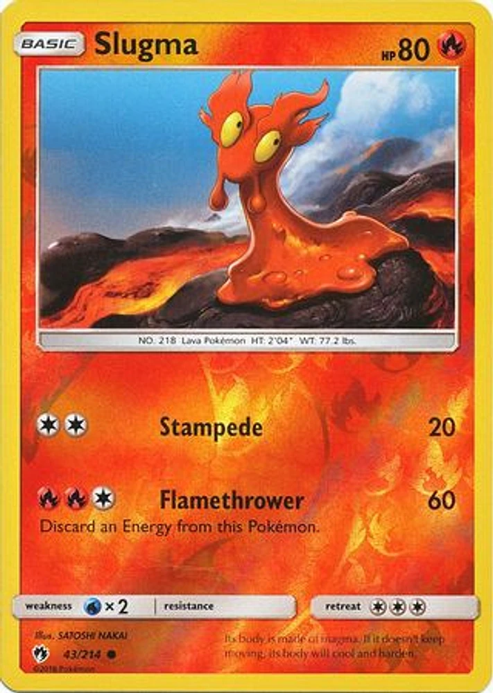 Slugma - 43/214 - Common - Reverse Holo