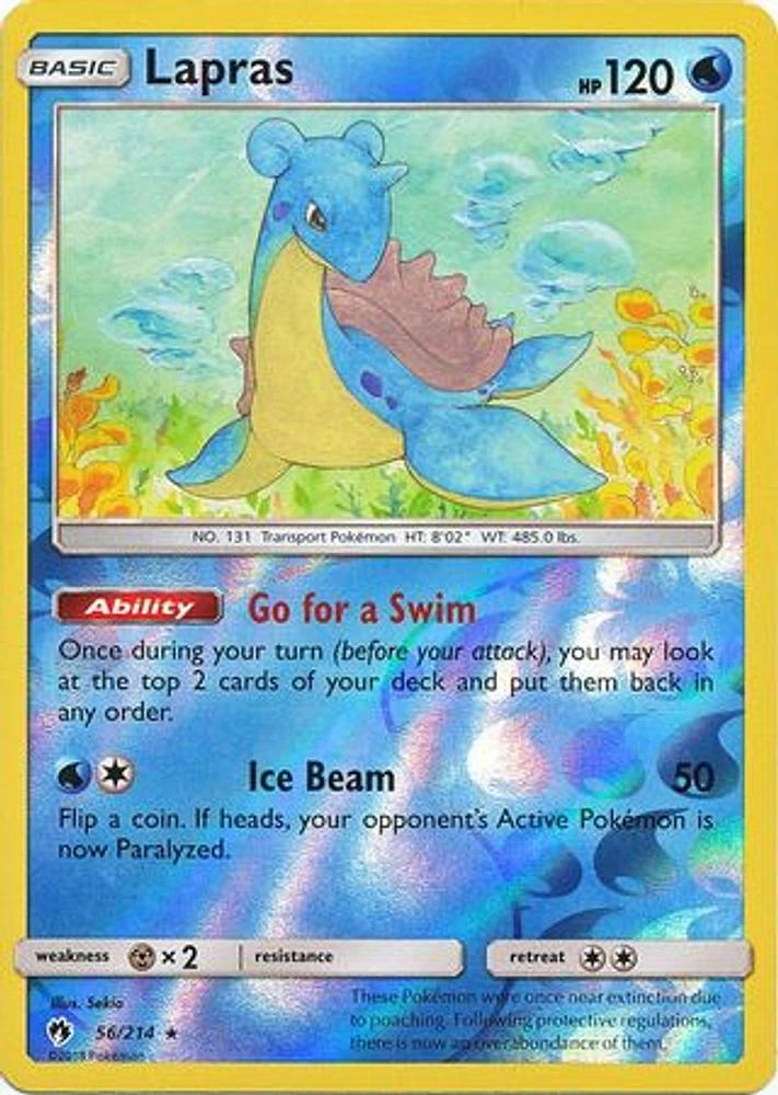 Lapras - 56/214 - Rare - Reverse Holo