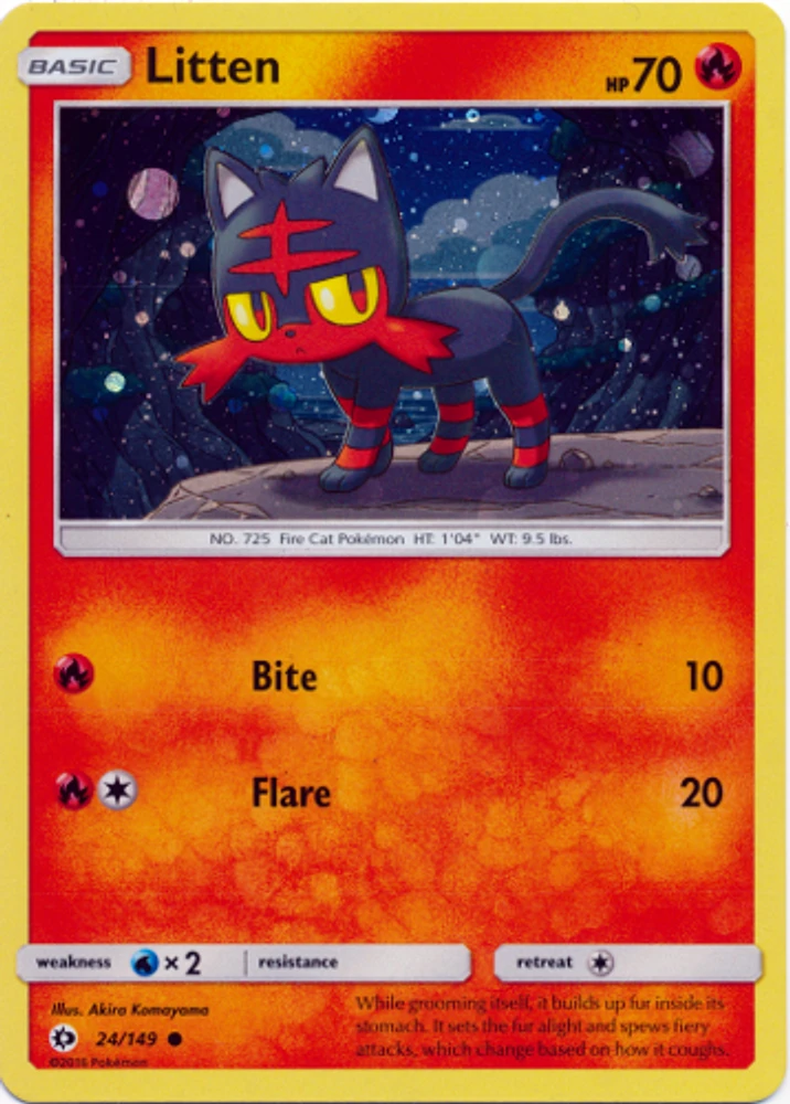 Litten - 24/149 - Promo - Cosmos Holo - Incineroar GX Premium Collection Exclusive