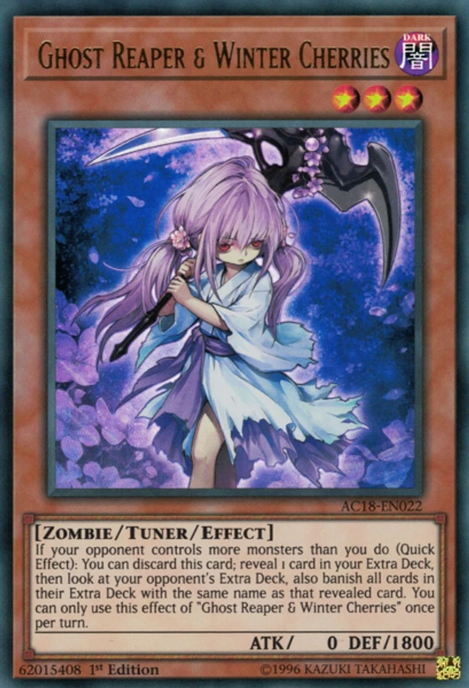 Ghost Reaper & Winter Cherries - AC18-EN022 - Ultra Rare - 1st Edition