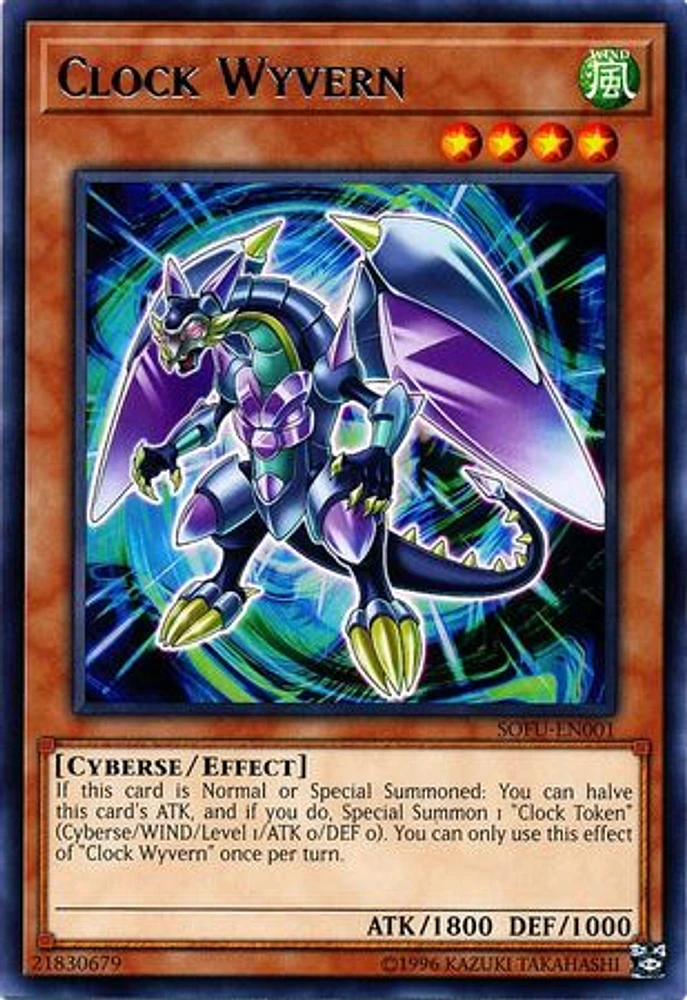 Clock Wyvern - SOFU-EN001 Rare Unlimited Edition