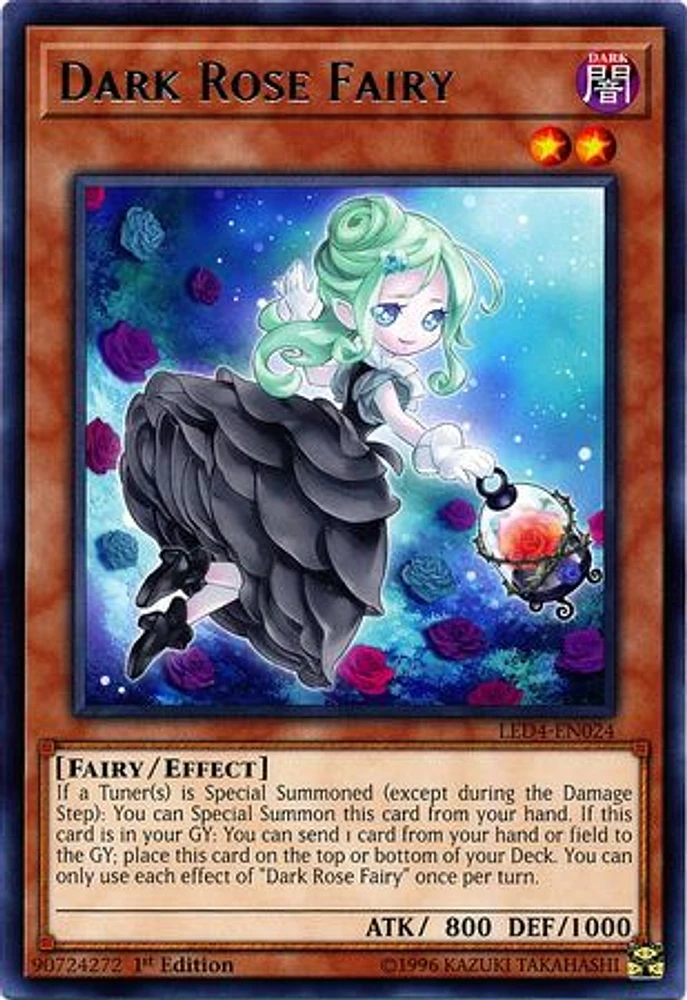 Dark Rose Fairy - LED4-EN024 Rare 1st Edition