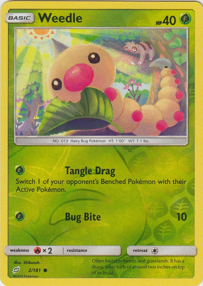 Weedle - 2/181 - Common - Reverse Holo