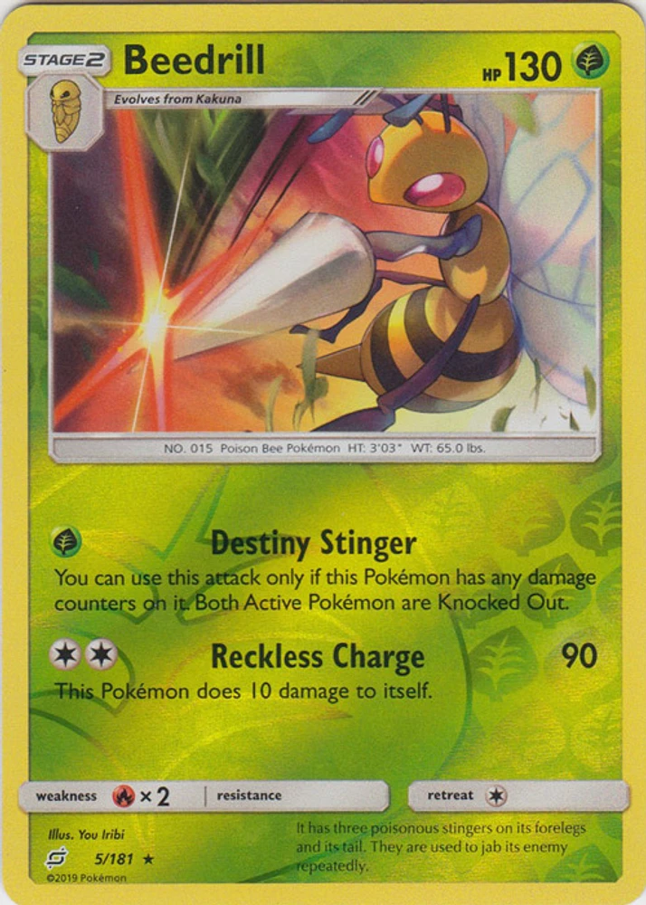 Beedrill - 5/181 - Rare - Reverse Holo