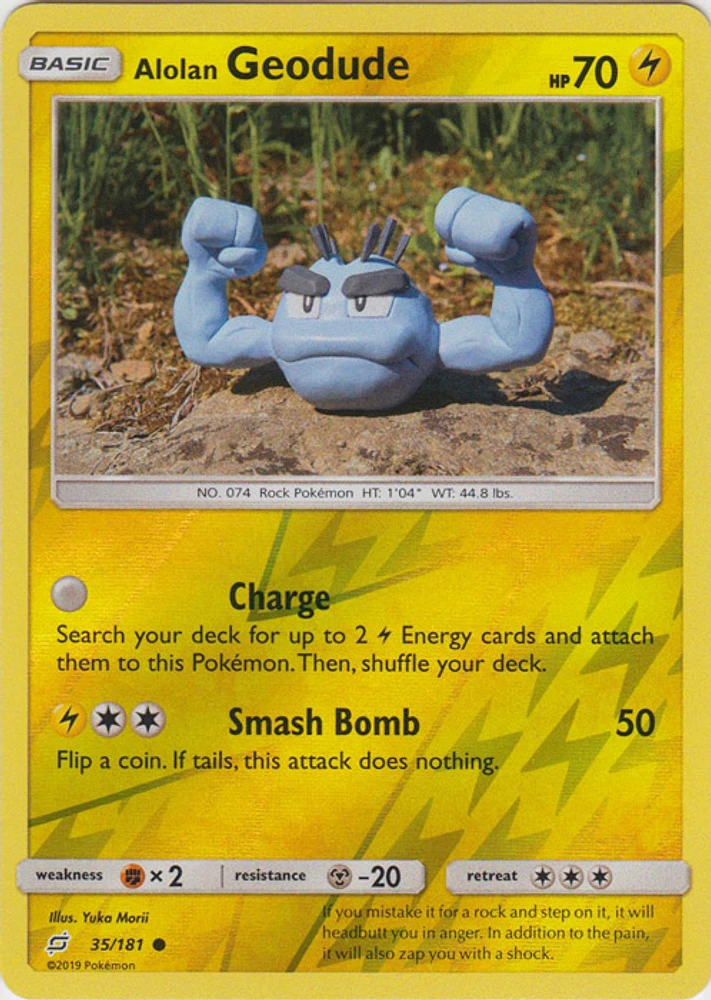 Alolan Geodude - 35/181 - Common - Reverse Holo