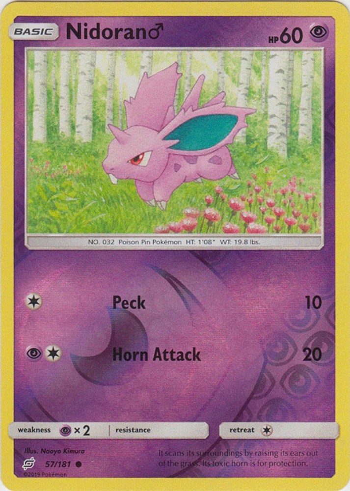 Nidoran M - 57/181 - Common - Reverse Holo