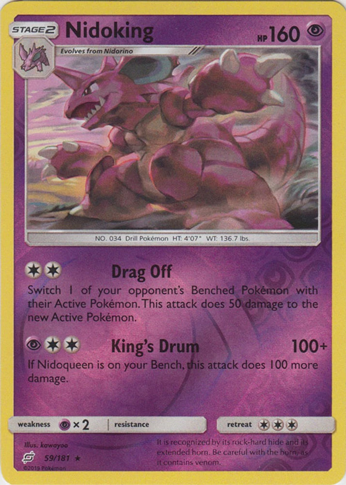 Nidoking - 59/181 - Rare - Reverse Holo