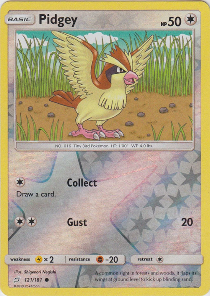 Pidgey - 121/181 - Common - Reverse Holo