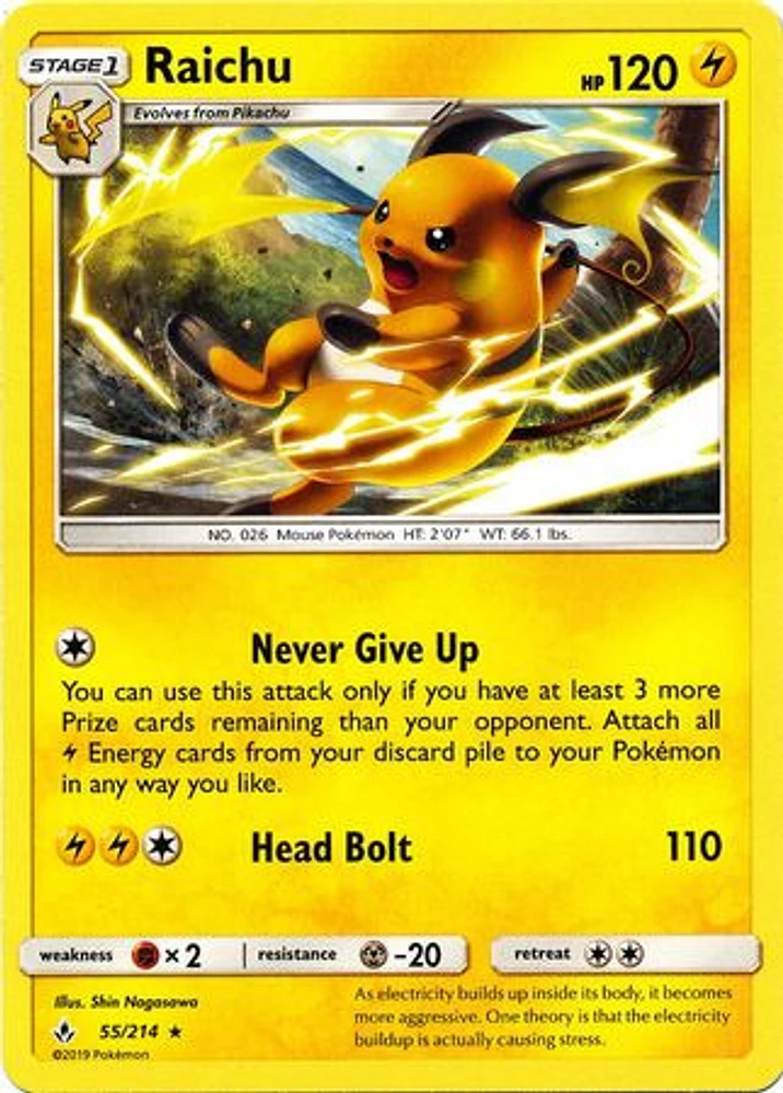 Raichu - 55/214 - Rare