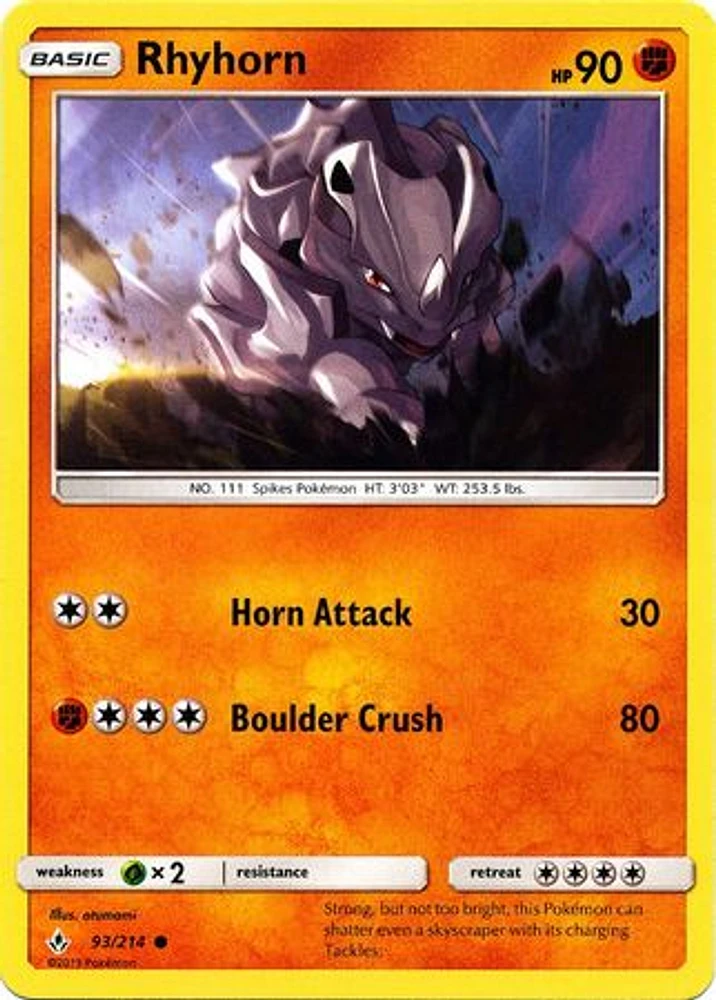 Rhyhorn - 93/214 - Common