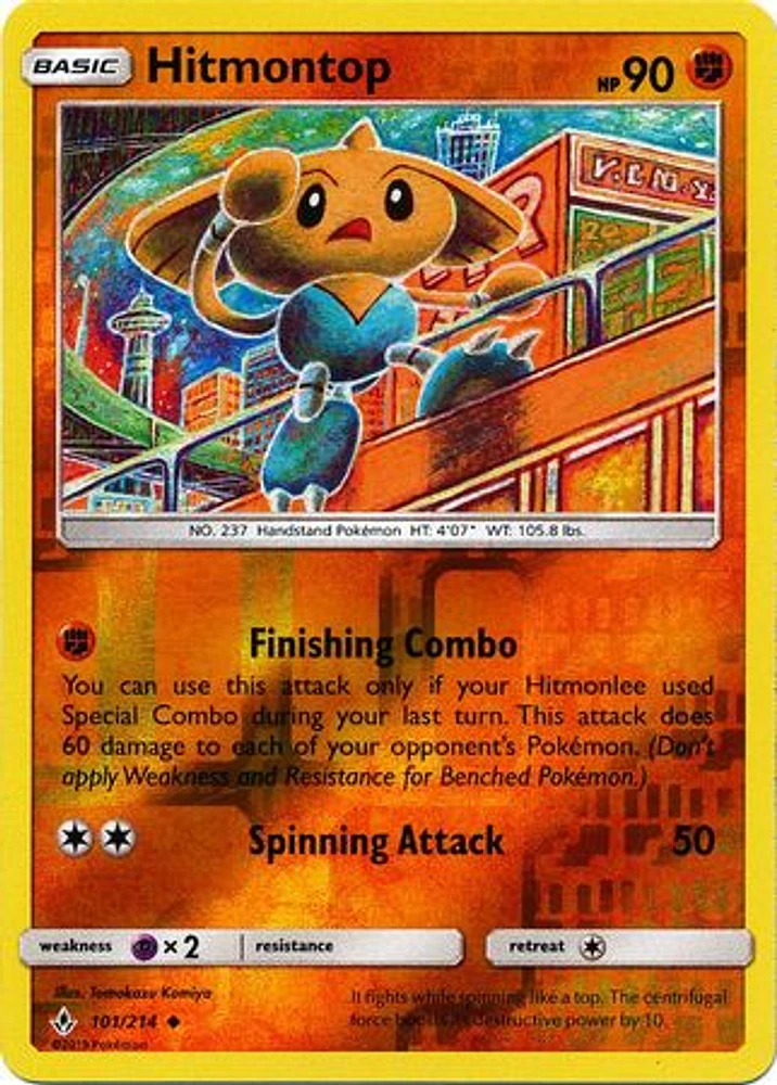 Hitmontop - 101/214 - Uncommon - Reverse Holo