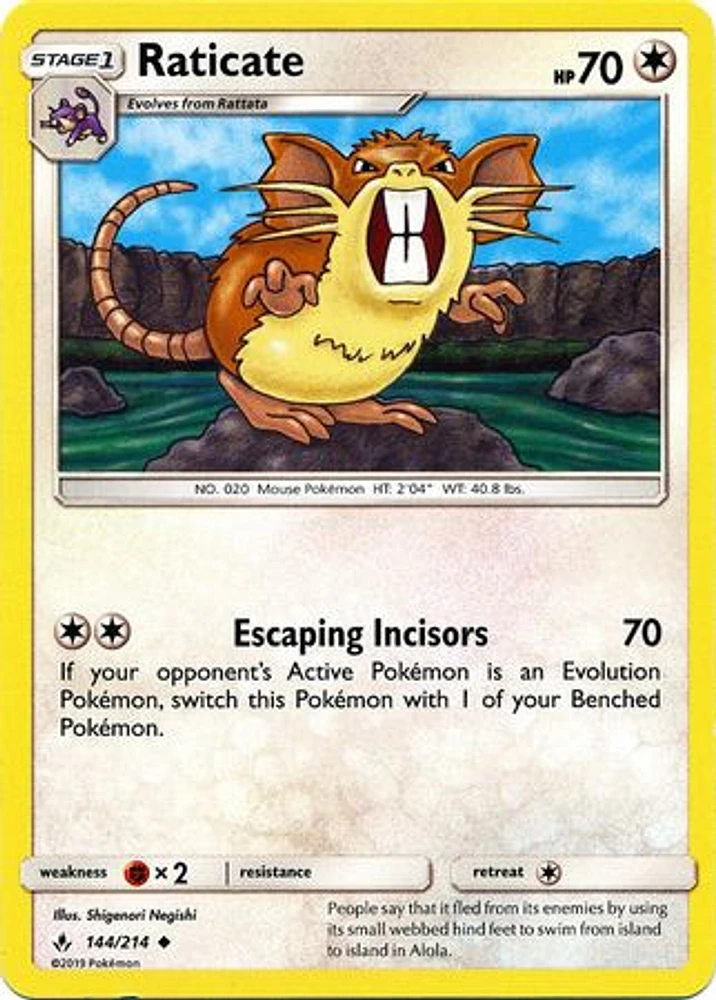 Raticate - 144/214 - Uncommon