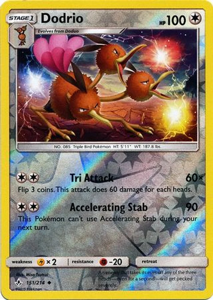 Dodrio - 151/214 - Uncommon - Reverse Holo