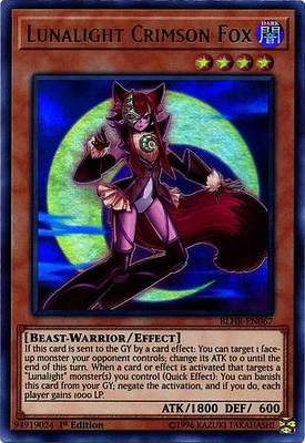 Lunalight Crimson Fox - BLHR-EN067 - Ultra Rare - 1st Edition