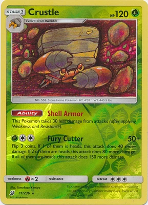 Crustle - 11/236 - Rare - Reverse Holo