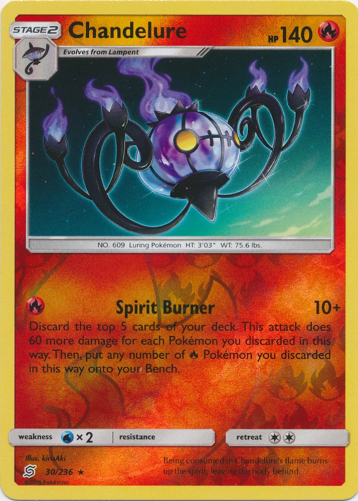 Chandelure - 30/236 - Reverse Holo Rare