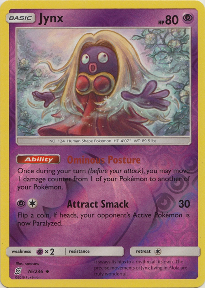 Jynx - 76/236 - Uncommon - Reverse Holo