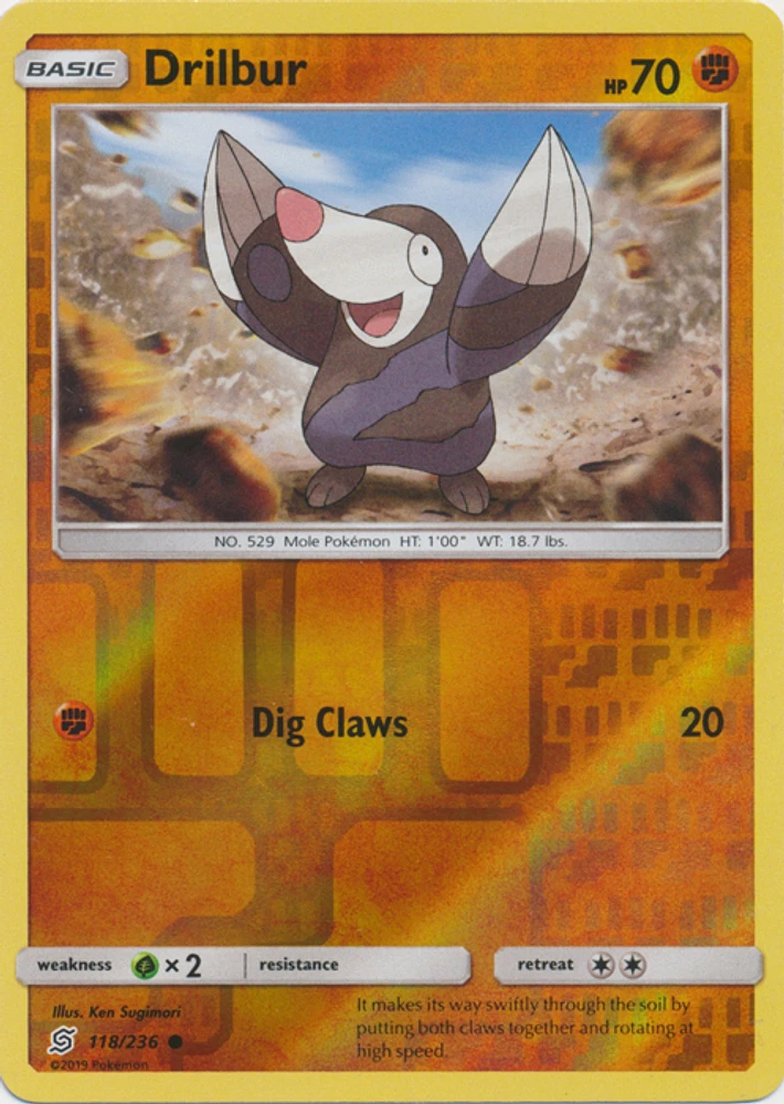 Drilbur - 118/236 Common Reverse Holo