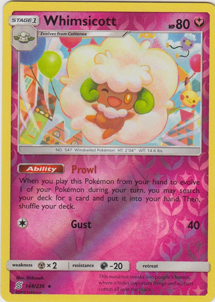 Whimsicott - 144/236 - Rare - Reverse Holo