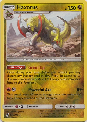 Haxorus - 156/236 - Reverse Holo Rare