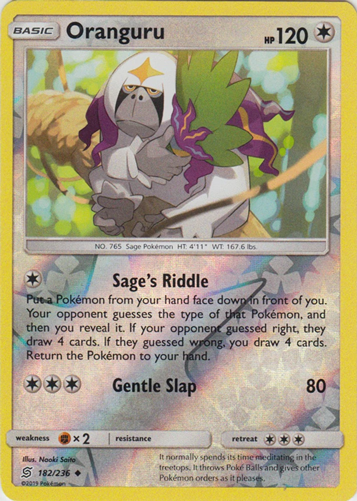 Oranguru - 182/236 Uncommon Reverse Holo