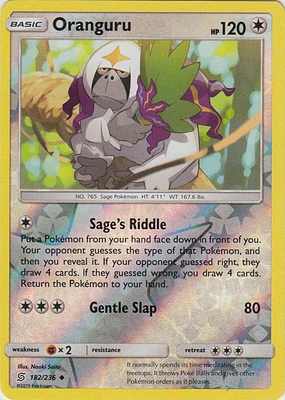 Oranguru - 182/236 Uncommon Reverse Holo