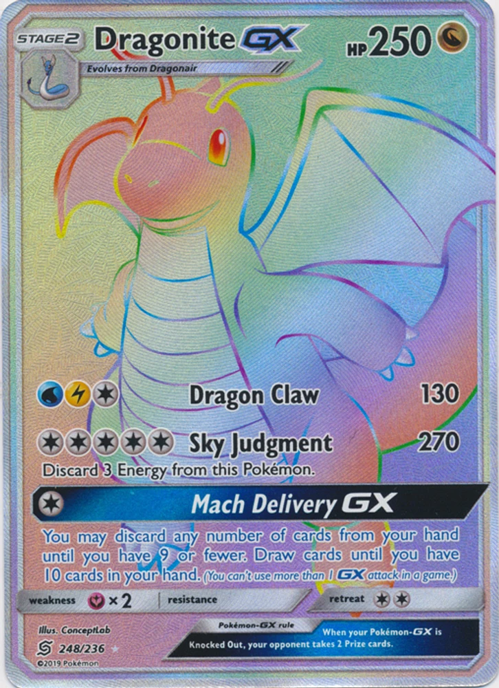 Dragonite GX - 248/236 - Secret Rare