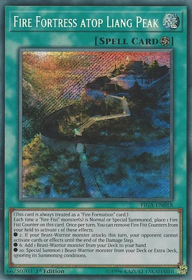 Fire Fortress atop Liang Peak - FIGA-EN018 - Secret Rare - 1st Edition