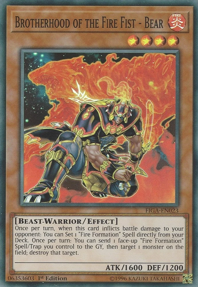 Brotherhood of the Fire Fist - Bear - FIGA-EN023 - Super Rare - 1st Edition