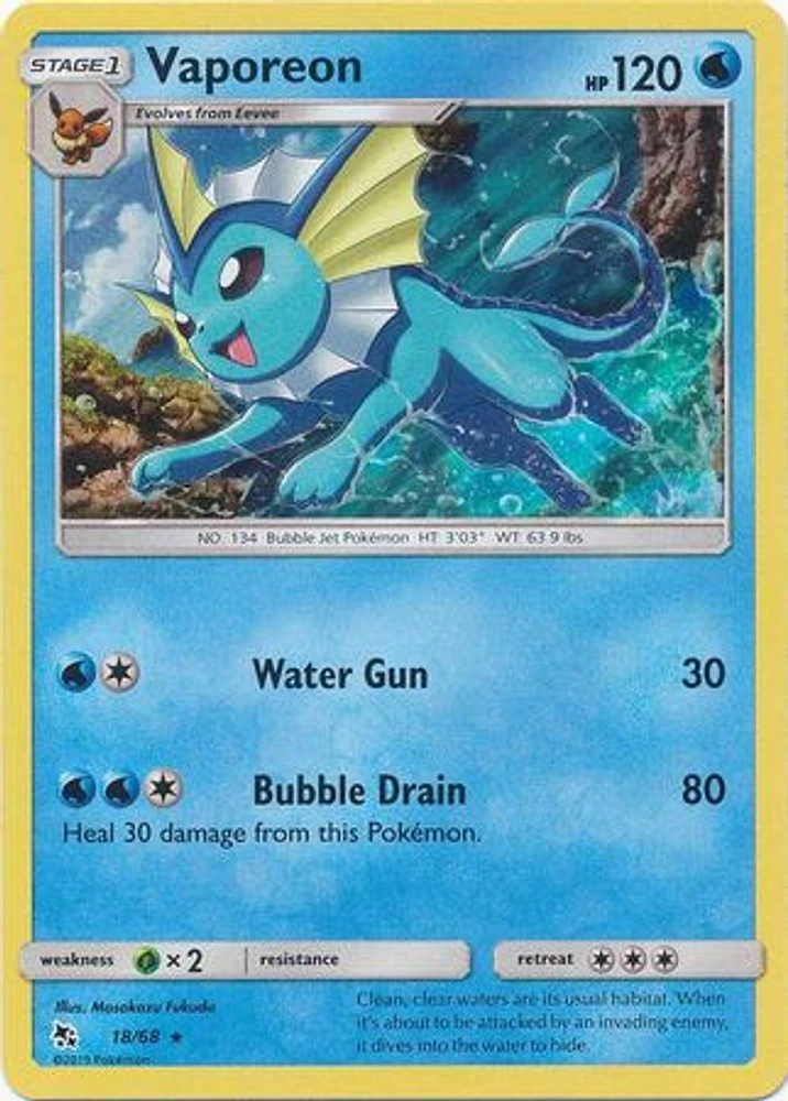 Vaporeon - 18/68 - Holo Rare