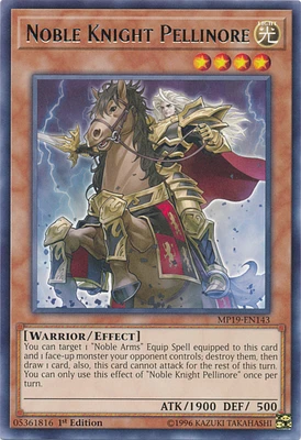 Noble Knight Pellinore - MP19-EN143 - Rare - 1st Edition