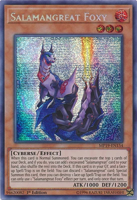 Salamangreat Foxy - MP19-EN154 - Prismatic Secret Rare - 1st Edition