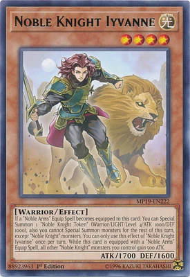 Noble Knight Iyvanne - MP19-EN222 - Rare - 1st Edition