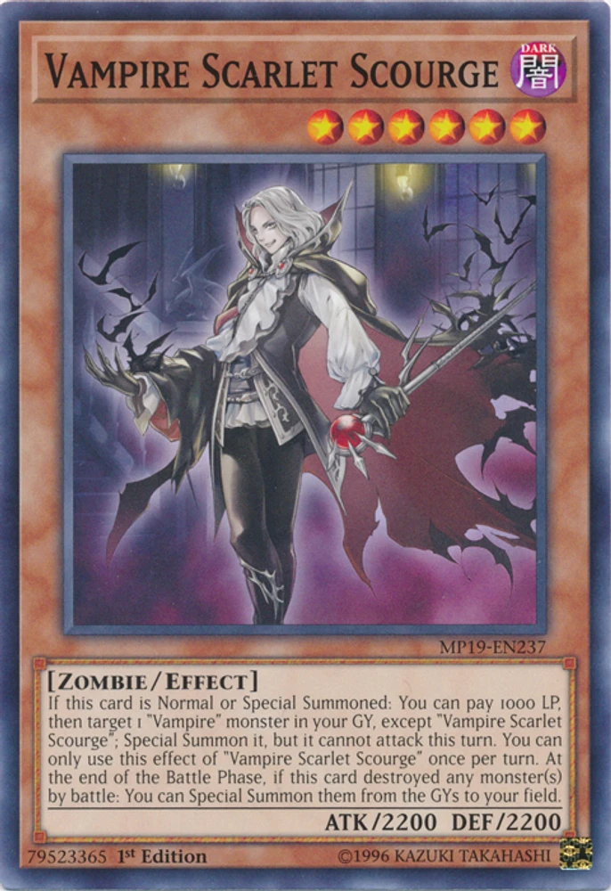 Vampire Scarlet Scourge - MP19-EN237 - Common - 1st Edition