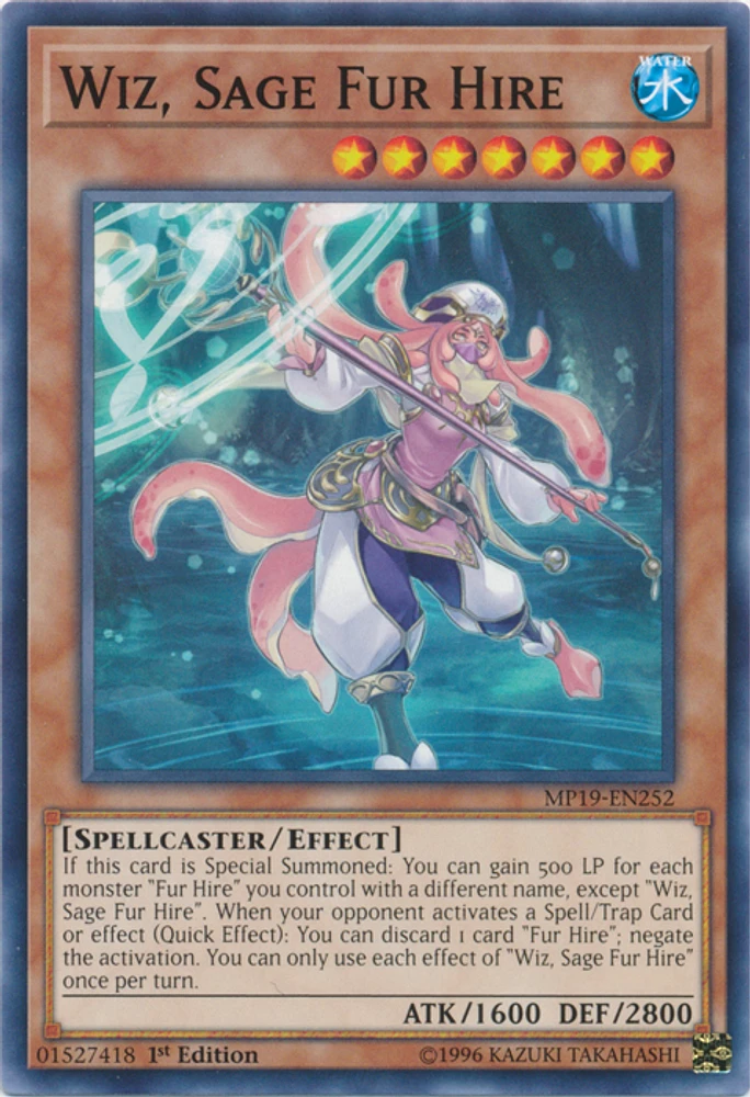 Wiz, Sage Fur Hire - MP19-EN252 - Common - 1st Edition