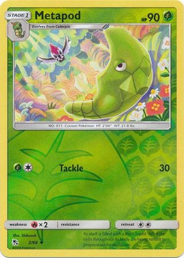 Metapod - 2/68 - Uncommon - Reverse Holo