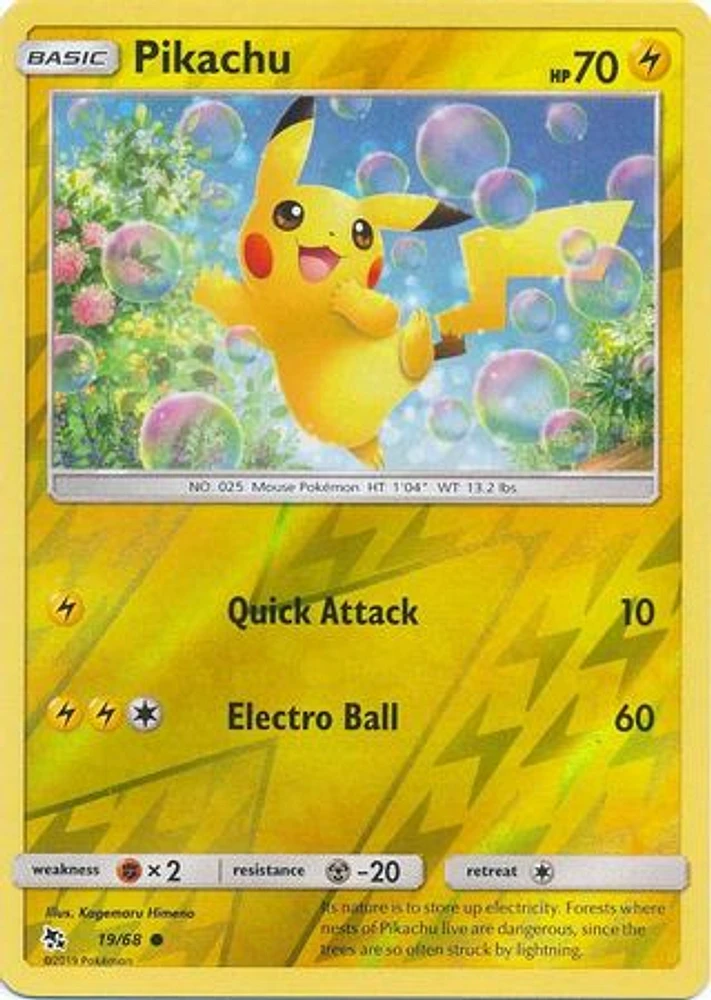 Pikachu - 19/68 - Common - Reverse Holo