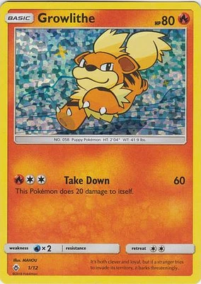 Growlithe - 1/12 - McDonald's Promo 2018