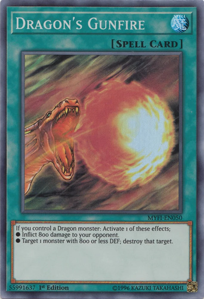 Dragon's Gunfire - MYFI-EN050 - Super Rare - 1st Edition