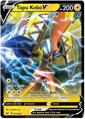 Tapu Koko V - 072/202 - Ultra Rare