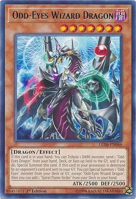 Odd-Eyes Wizard Dragon - LED6-EN046 - Rare - 1st Edition