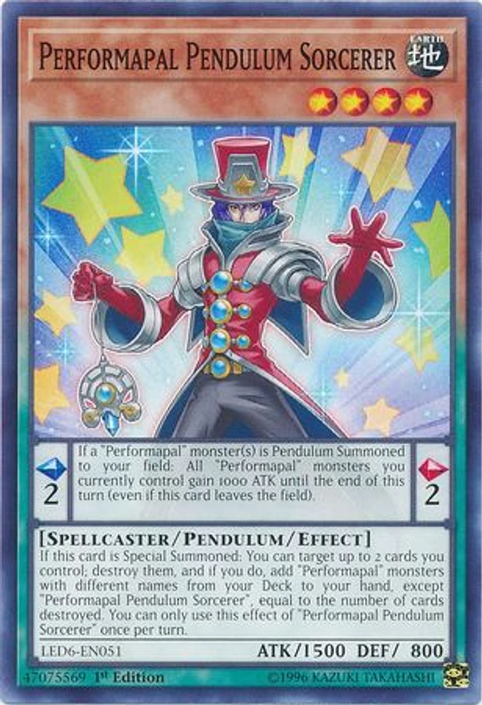 Performapal Pendulum Sorcerer - LED6-EN051 - Common - 1st Edition