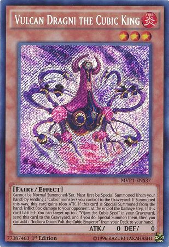 Vulcan Dragni the Cubic King - MVP1-ENS37 - Secret Rare - 1st Edition