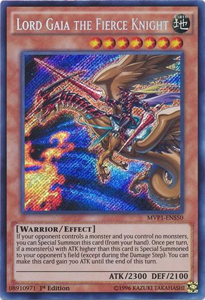 Lord Gaia the Fierce Knight - MVP1-ENS50 - Secret Rare - 1st Edition