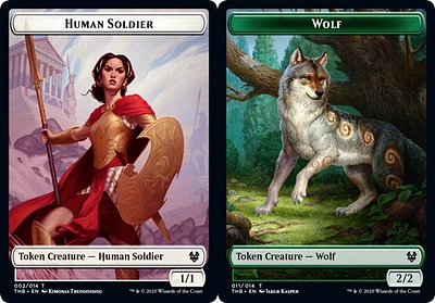 Human Soldier Token // Wolf Token - Foil