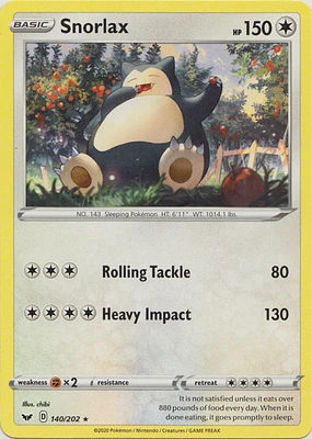 Snorlax - 140/202 Rare